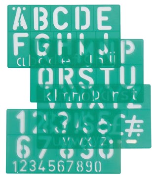 Afbeelding van Lettersjabloon Linex hoofletters/letters/cijfers 30mm