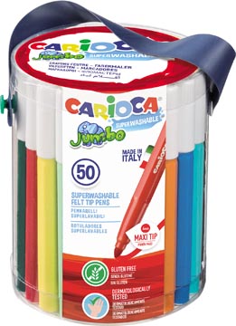 Afbeelding van Viltstiften Carioca Jumbo maxi set à 50 kleuren
