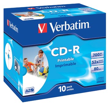 Afbeelding van Verbatim CD recordable, doos van 10 stuks, individueel verpakt (Jewel