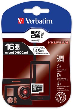 Afbeelding van Verbatim Microsdhc Geheugenkaart, Klasse 10, 16 Gb Geheugenkaart