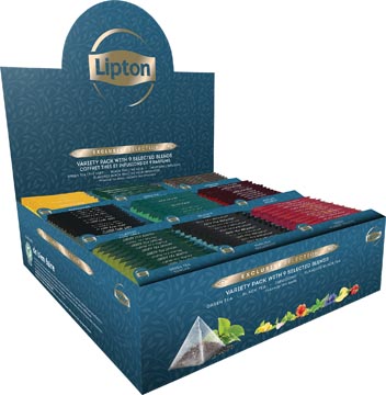 Afbeelding van Lipton thee assortiment Exclusive Selection, 9 smaken, display van 108 zakjes
