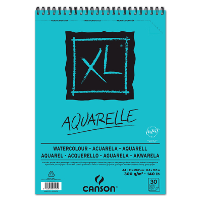 Afbeelding van Aquarelblok Canson XL A4 30v 300gr spiraal