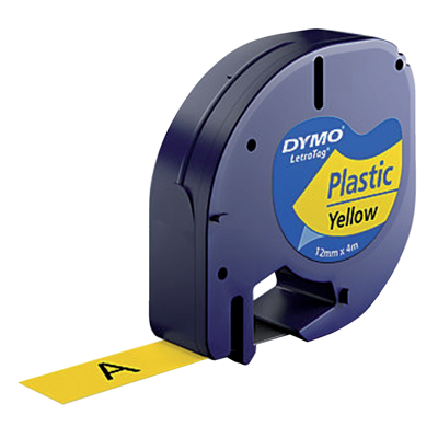 Afbeelding van Dymo 91202 (S0721620) Tape Zwart op geel (12 mm)