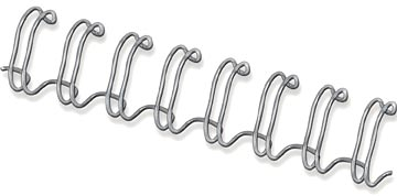 Afbeelding van Draadrug Fellowes 6mm 34 rings A4 zilver 100stuks
