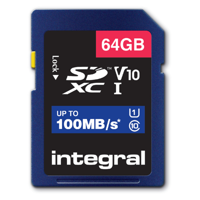 Afbeelding van Geheugenkaart Integral SDXC V10 64GB