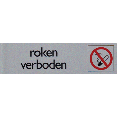 Afbeelding van Infobord pictogram roken verboden 165x44mm
