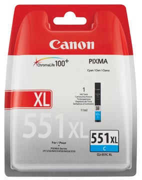 Afbeelding van Canon CLI 551C XL Inktcartridge Cyaan Hoge capaciteit