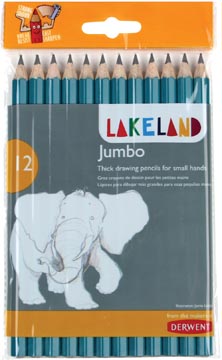 Afbeelding van Lakeland grafietpotlood Jumbo HB, pak van 12 stuks potlood