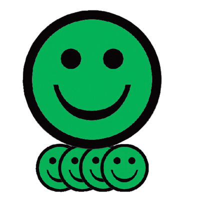 Afbeelding van Magneet smiley 75mm emotie blij groen