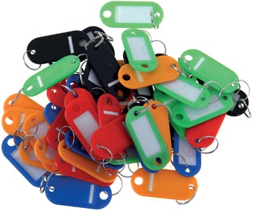 Afbeelding van Sleutelhangers, geassorteerde kleuren, pak van 20 stuks sleutelhanger
