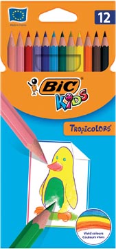Afbeelding van Kleurpotloden BicKids Tropicolors blister à 12 stuks