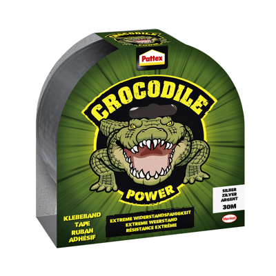 Afbeelding van Plakband Pattex Crocodile duct tape 50mmx30m zilver