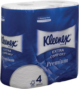 Afbeelding van Kleenex toiletpapier Extra Comfort, 4 laags, 160 vel per rol, pak van rollen