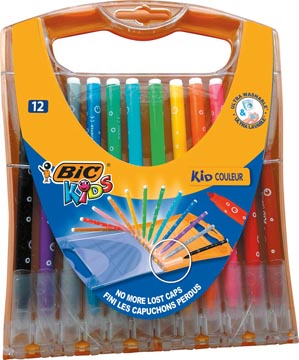 Afbeelding van Bic Kids viltstiften Kid Couleur Rainbow Case met 12 in geassorteerde kleuren viltstift
