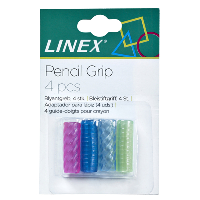 Afbeelding van Pen en potlood grip Linex 4 st ass