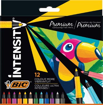 Afbeelding van Kleurstiften Bic Intensity Premium assorti etui à 12 stuks