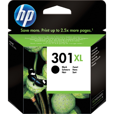 Afbeelding van HP 301XL (D8J45AE) Inktcartridge Zwart Voordeelbundel 2 pack Hoge capaciteit