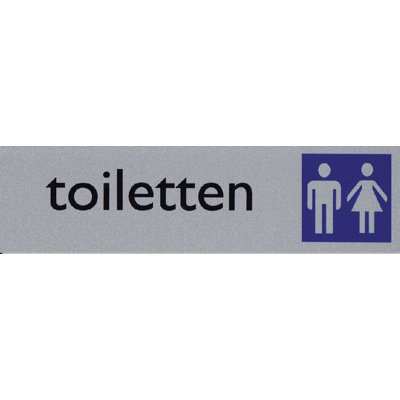 Afbeelding van Infobord pictogram toiletten dames/heren 165x44mm