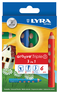 Afbeelding van Lyra Extra dikke potloden groove triple one 6 stuks