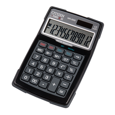 Afbeelding van Outdoor Desktop Calculator Zwart 12 cijfers