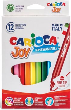 Afbeelding van Viltstiften Carioca Joy set à 12 kleuren