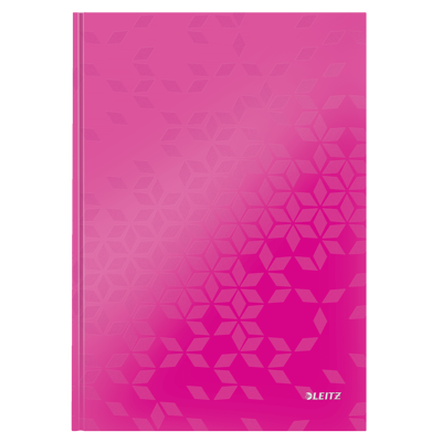 Afbeelding van Notitieboek Leitz WOW A4 160blz 90gr lijn roze