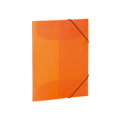 Afbeelding van 3x Elastomappen A3 PP transparent oranje