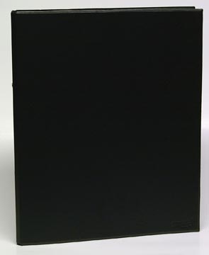 Afbeelding van ringmap voor ft A4, 2 ringen van 25 mm, uit PVC, zwart