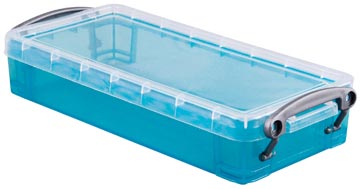 Afbeelding van Really Useful Box 0,55 Liter, Transparant Helblauw Pennenbakje