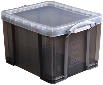 Afbeelding van Really Useful Box Opbergdoos 35 Liter, Transparant Gerookt Pennenbakje