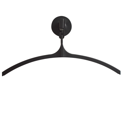 Afbeelding van Basic Pro line magnetische wandkapstok met 1 kledinghanger grijs/zwart