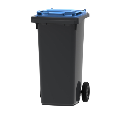 Afbeelding van Mini container Grijs/blauw Inhoud: 120 liter