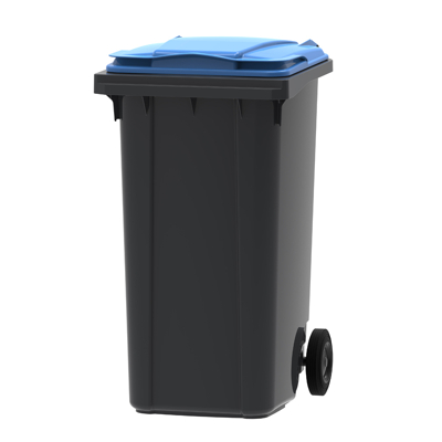 Afbeelding van Mini container 240 liter grijs/blauw