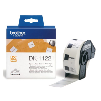 Afbeelding van Brother DK 11221 Etiket Zwart op wit (23 mm x 23 mm)