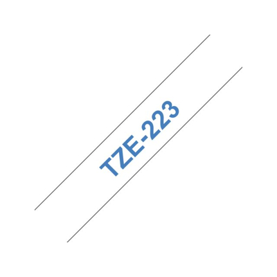 Afbeelding van Brother TZe 223 Tape Blauw op wit (9 mm)