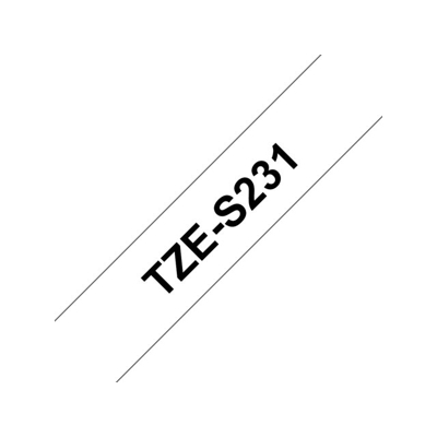 Afbeelding van Brother TZe S231 Tape Zwart op wit (12 mm)