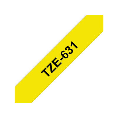 Afbeelding van Brother TZe 631 Tape Zwart op geel (12 mm)