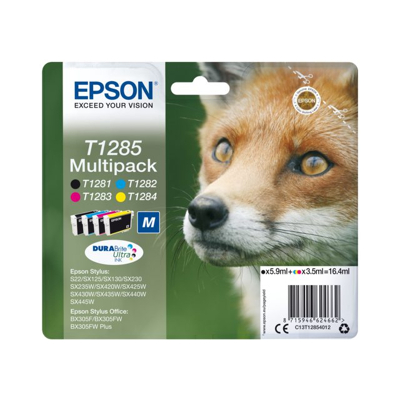 Afbeelding van Epson T1285 Inktcartridge 4 kleuren Voordeelbundel