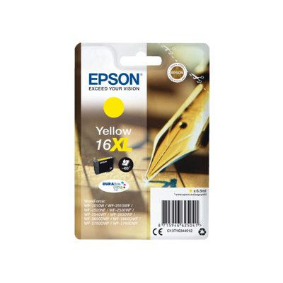 Afbeelding van Epson 16XL (C13T16344012) Inktcartridge Geel Hoge capaciteit