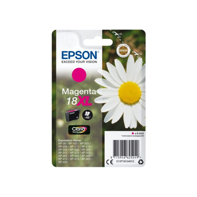 Afbeelding van Epson 18XL (C13T18134012) Inktcartridge Magenta Hoge capaciteit