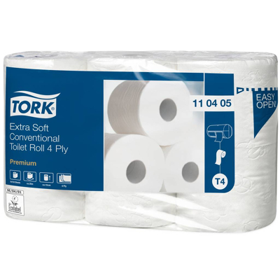 Afbeelding van Tork toiletpapier Conventional, 4 laags, systeem T4, pak van 6 rollen