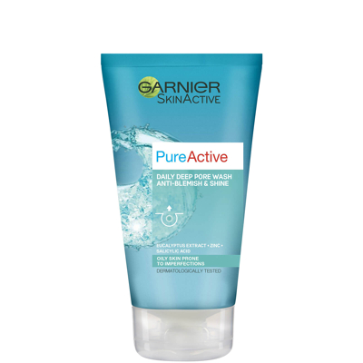 Image of Garnier Pure Active Anti Blackhead Deep Pore Face Wash Oily Skin 150ml