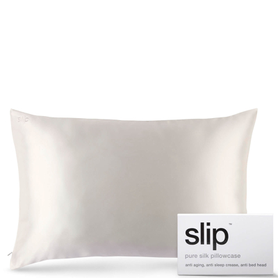 Image of Slip Silk Pillowcase Queen (Various Colours) White