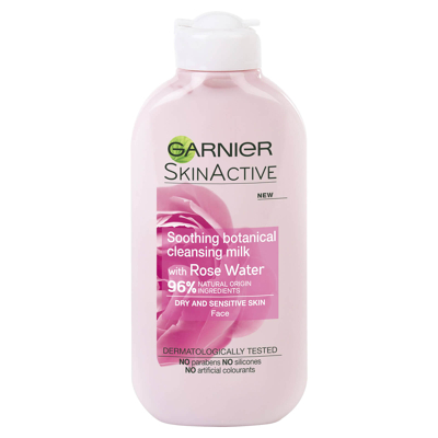 Imagem de Garnier Natural Rose Cleansing Milk and Makeup Remover for Sensitive Skin 200ml