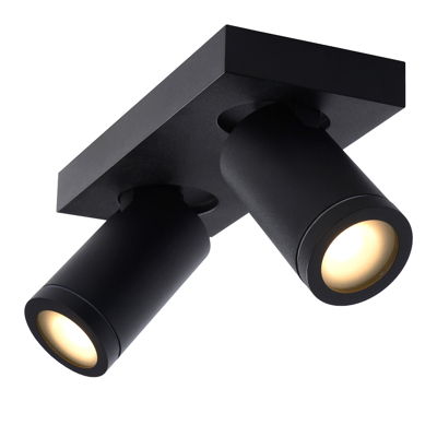 Afbeelding van Lucide TAYLOR Plafondspot LED Dim to warm GU10 2x5W IP44 Zwart