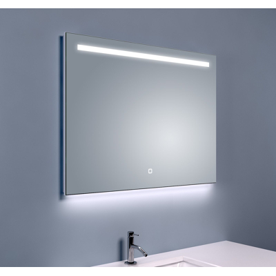 Afbeelding van Wiesbaden Ambi one spiegel rechthoek met LED, dimbaar en spiegelverwarming 80 x 60 cm