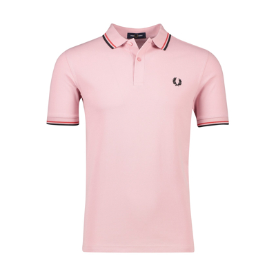 Afbeelding van Fred Perry Polo M3600 Roze maat L heren met Slim fit Pasvorm Katoen Suitable Herenkleding Poloshirt