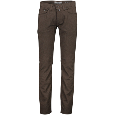 Afbeelding van Pierre Cardin jeans heren 5 pocket model slim fit bruin effen 33/34