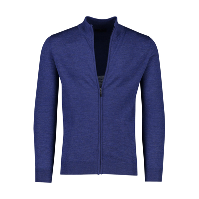 Afbeelding van Portofino vest heren wol blauw effen