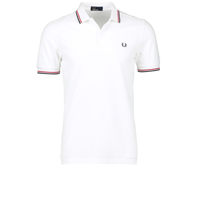 Afbeelding van Fred Perry polo heren normale fit poloshirt wit effen